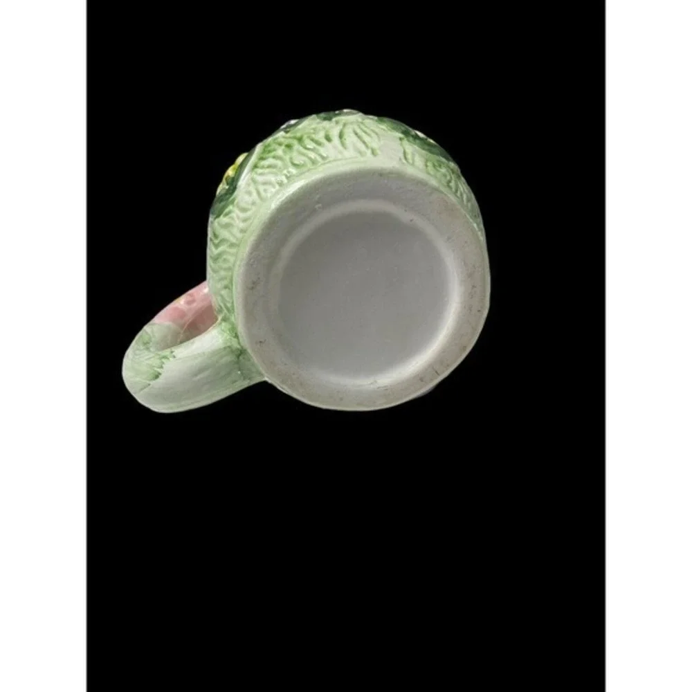 Vintage 2004 Ceramic Easter Bunny Mug Bunny Basket Jar Pink‎ Egg Collectibles